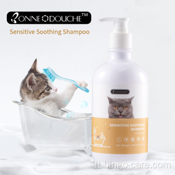 Jautriai raminamas kačių šampūnas